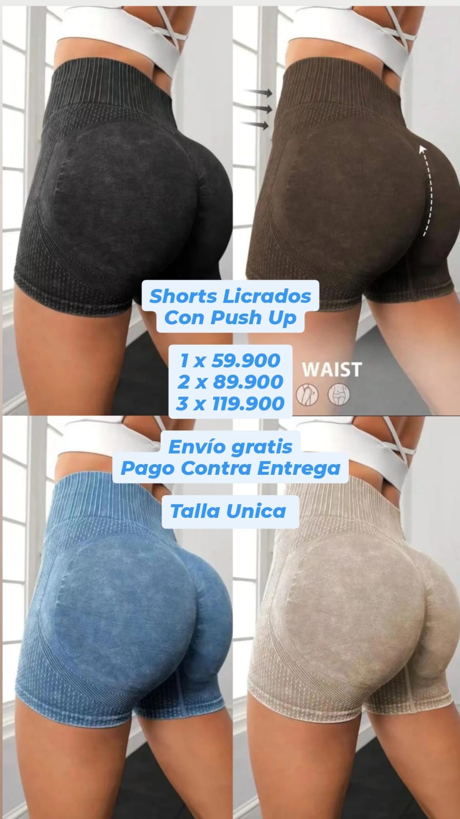 Shorts Licrados con Push Up